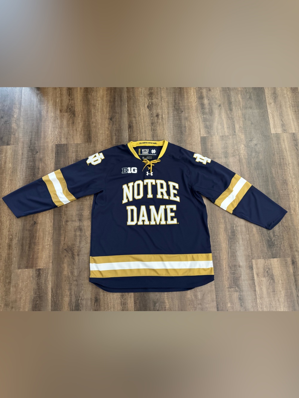 Men's Under Armour Navy Notre Dame Fighting Irish UA Hockey Jersey